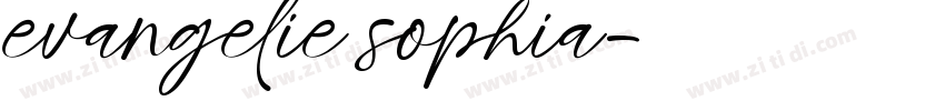 evangelie sophia字体转换